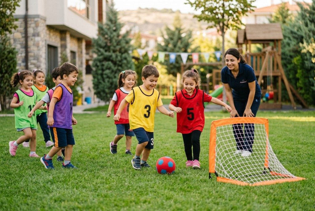 Bahçede futbol
